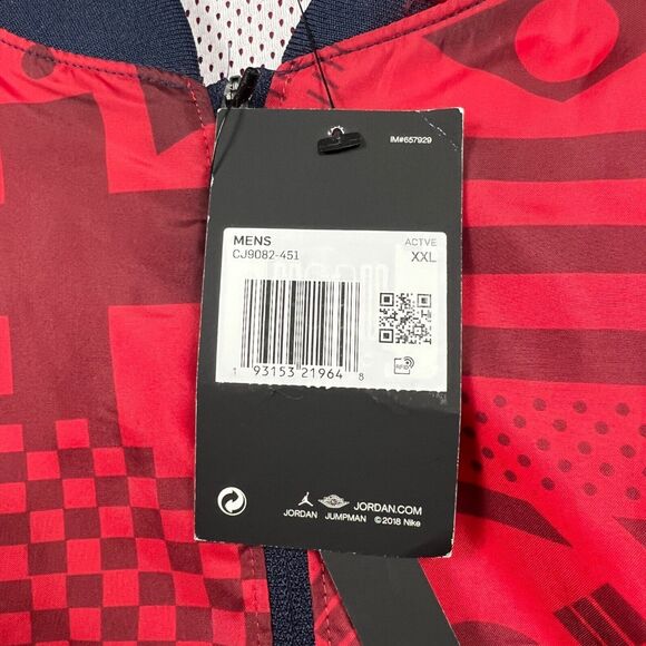 Jordan Legacy Flight FIBA Men's Blue Red Basketball Jacket Sz XXL NWT CJ9082-451 - Picture 6 of 9